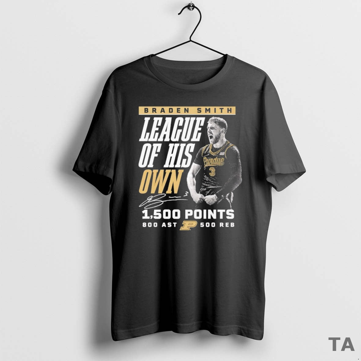 Top Purdue Boilermakers Braden Smith League Of His Own 1500 Points T Shirt Sweater Hoodie, Sweatshirt | CoreVibeTees.com