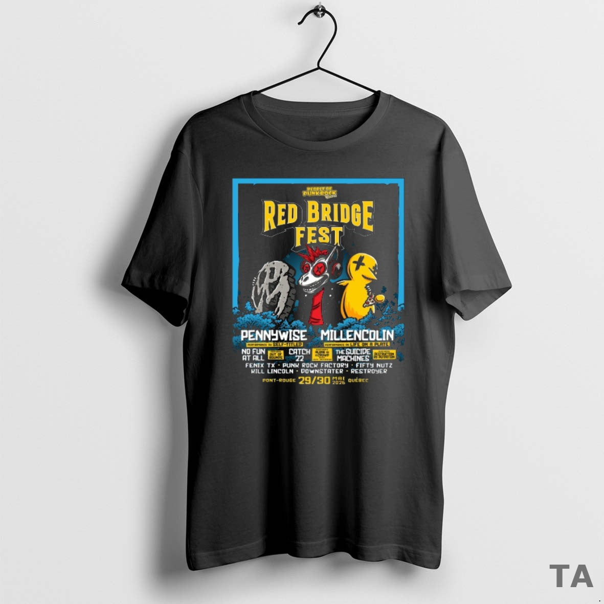 Top Red Bridge Fest 5 29 5 30 2026 Pennywise Millencolin Quebec Canada T-Shirts, Hoodie, Sweatshirt | CoreVibeTees.com