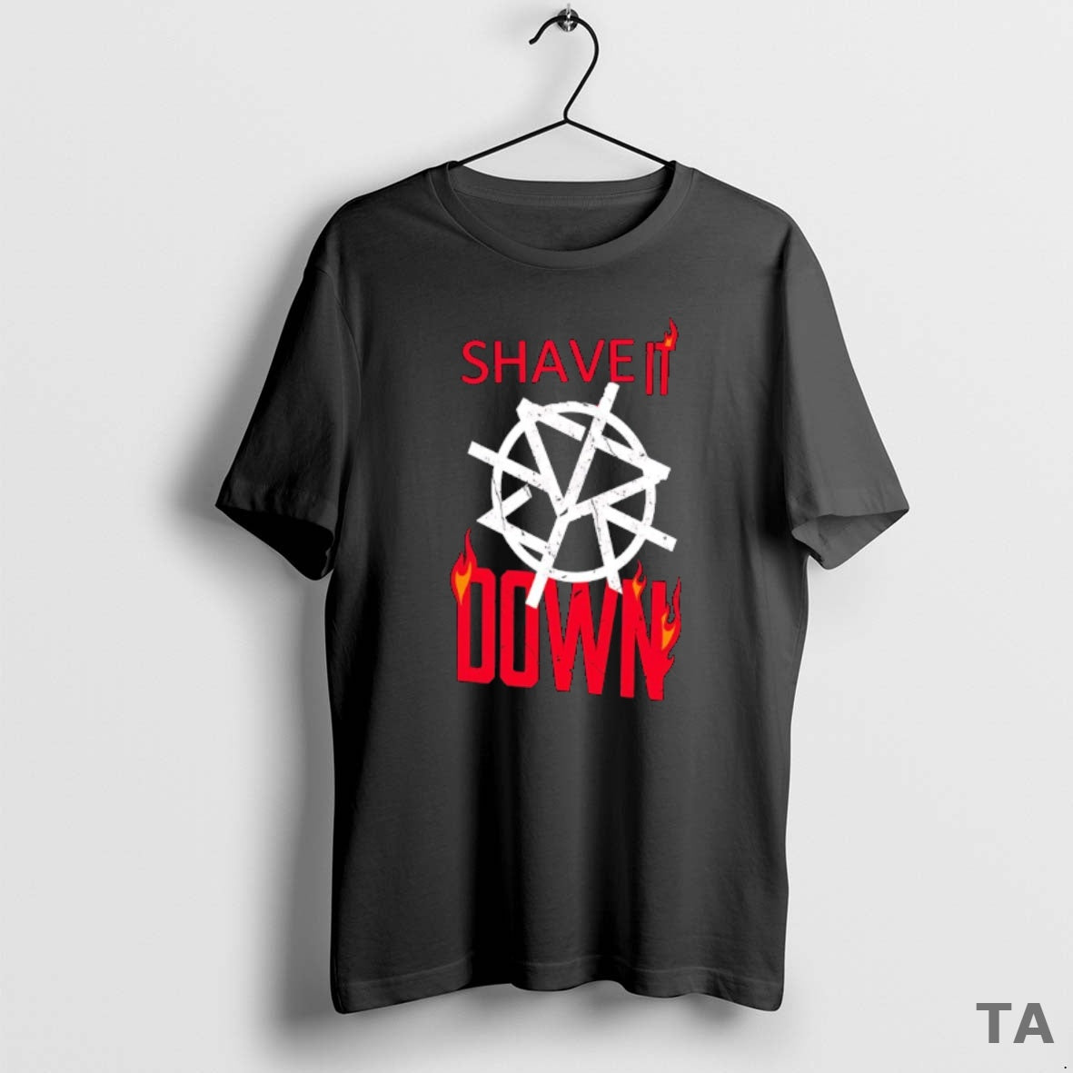 Top Shave It Down Blazing Text T Shirt Sweater Hoodie, Sweatshirt | CoreVibeTees.com