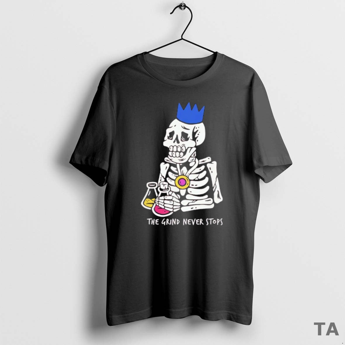 Top Skeleton Old School Runescape The Grind Never Stops T Shirt Sweater Hoodie, Sweatshirt | CoreVibeTees.com