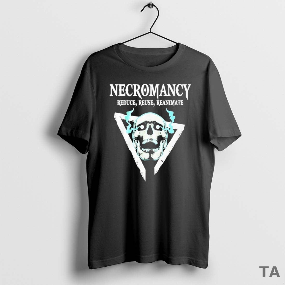Top Skull Necromancy Reduce Reuse Reanimate T Shirt Sweater Hoodie, Sweatshirt | CoreVibeTees.com