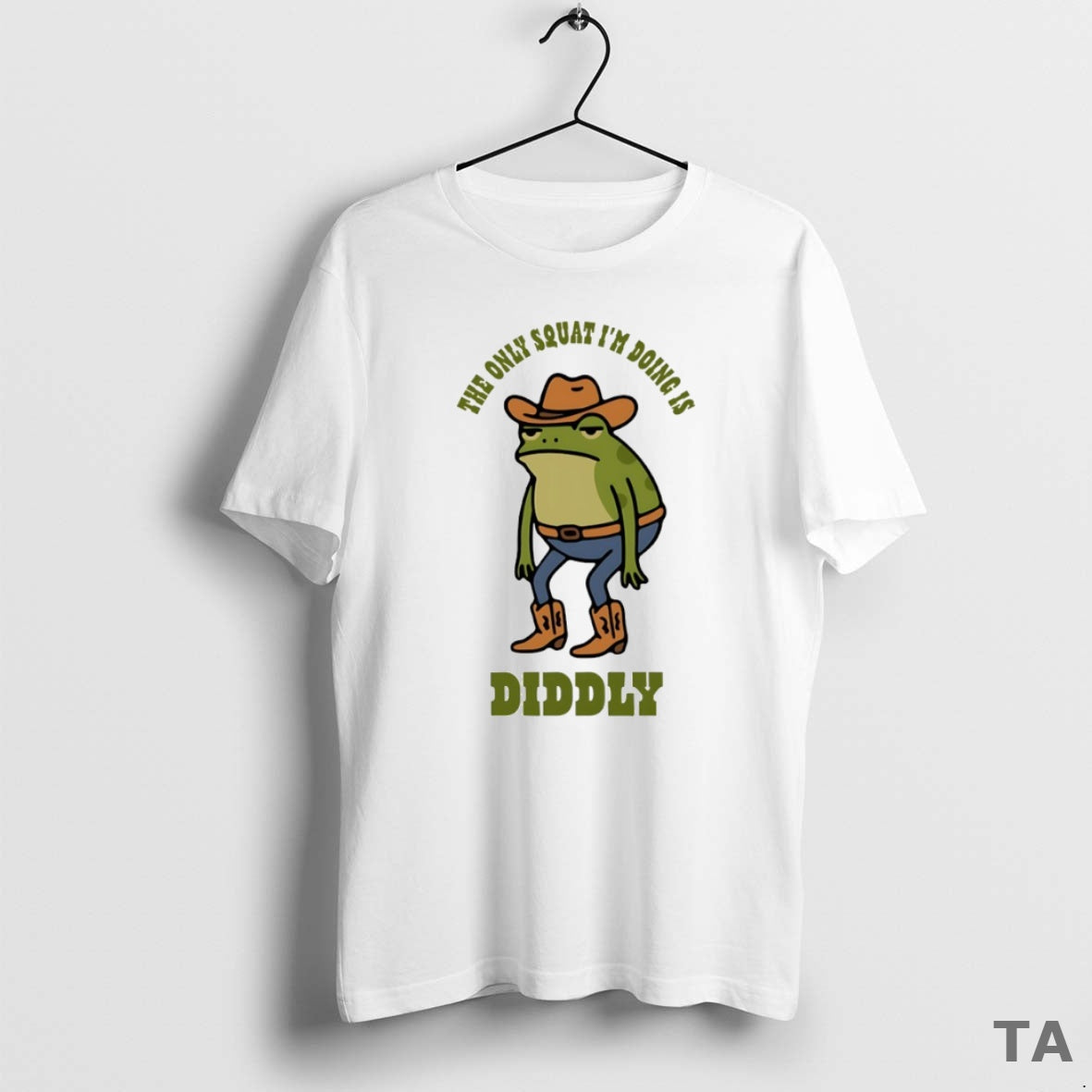 Top The Only Squat Im Doing It Diddly Frog Circle T Shirt Sweater Hoodie, Sweatshirt | CoreVibeTees.com