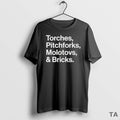 Top Torches Pitchforks Molotovs And Bricks 2025 World Tour T Shirt Sweater Hoodie, Sweatshirt | CoreVibeTees.com