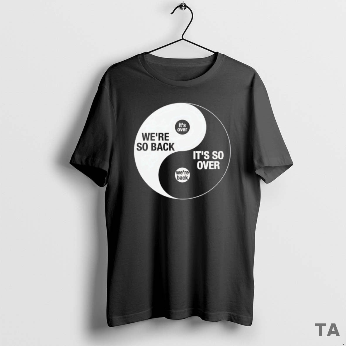 Top Were So Back Its So Over Ying And Yang T Shirt Sweater Hoodie, Sweatshirt | CoreVibeTees.com