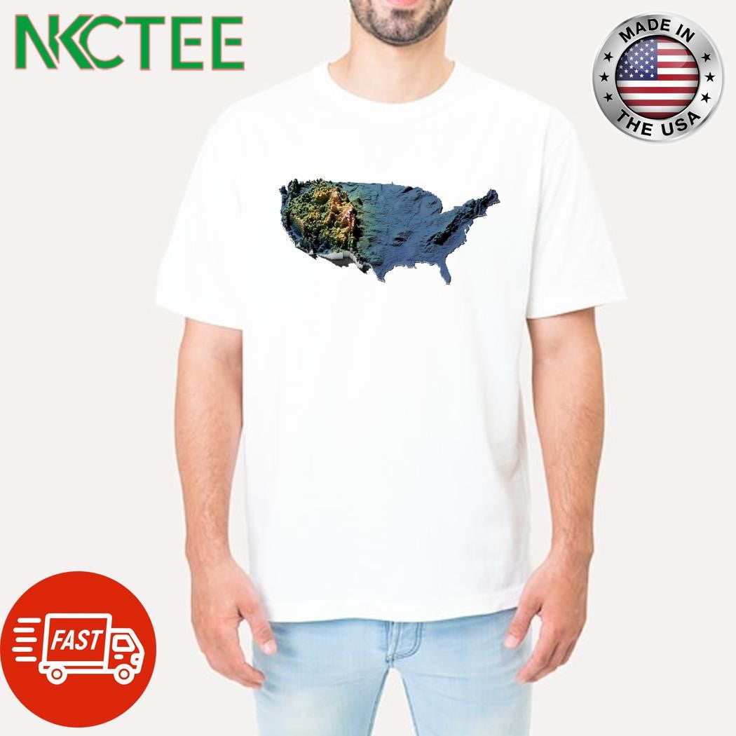 Topography of USA shirt