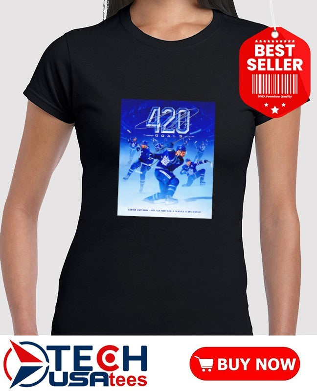 Toronto Maple Leafs 420 Goals Auston Matthews signature shirt