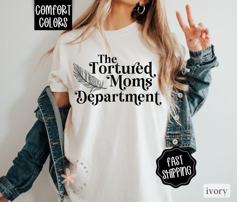 Tortured Mom Department Shirt, Mother's Day Gift for Mom, Mom Shirt, Trendy Mama Shirt, Comfort Colors Mama Tshirt