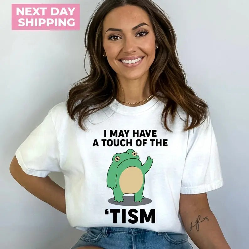 Touch Of The Tism Men's Classic Tee, Cool Graphic Shirt, Sarcastic Shirts, Funny T-Shirt, Funny Gifts For Friends, Retro Unisex Tee Top Womenswear