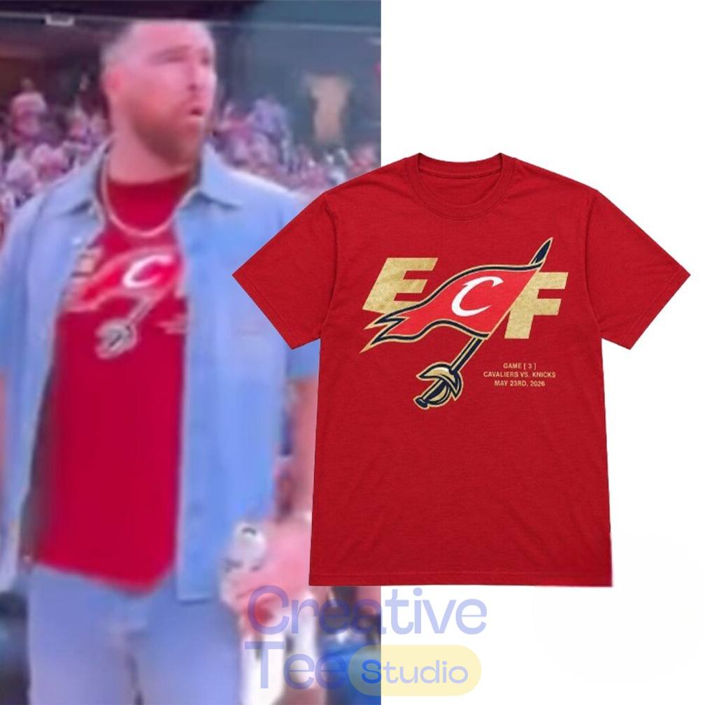 Travis Kelce Knicks Cavaliers Game 3 ECF T-Shirt