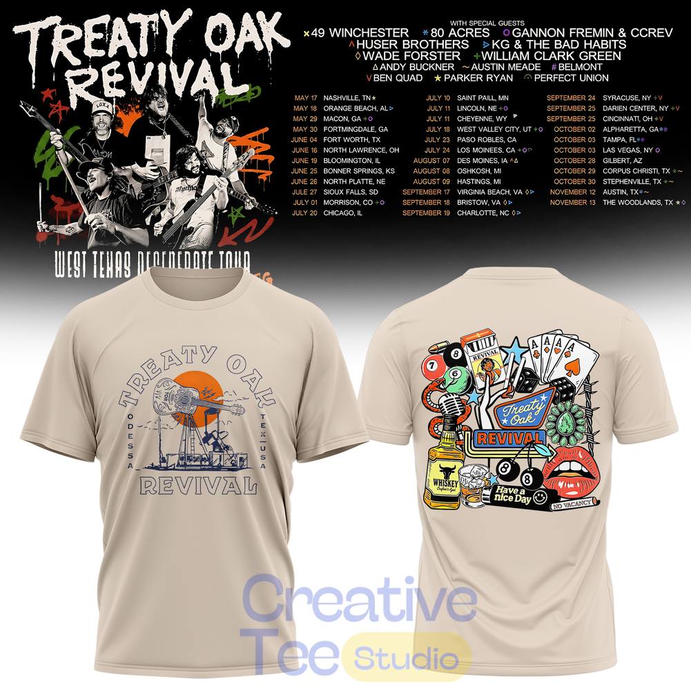 Treaty Oak Revival West Texas Degenerate Tour 2026 Special Tee Hoodie