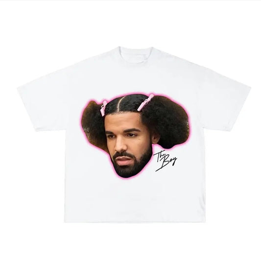 Trend Graphic Shirt Drake Pink Big Face