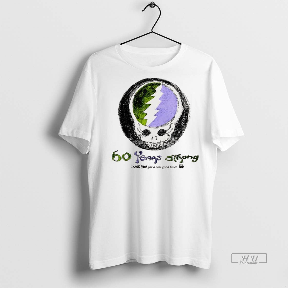 Trending 60 Years Strong Thank You For A Real Good Time Skull Halloween Sketch Tee