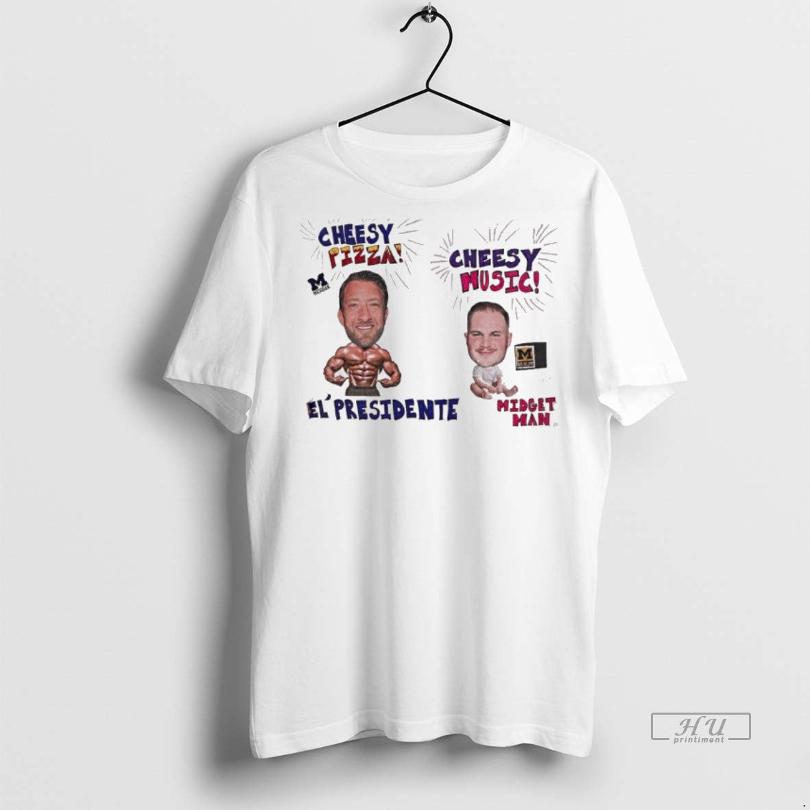 Trending El President Cheesy Pizza Vs Midget Man Cheesy Music Dave Portnoy Tee Shirt Sweater