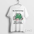 Trending Frog Rage My Heart Is Filled With Courage The Cou Is Silent Premium T-Shirts, Hoodie, Sweatshirt | CoreVibeTees.com