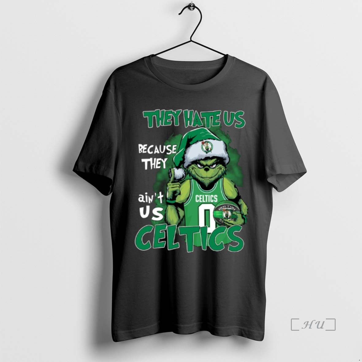 Trending Grinch Jayson Tatum They Hate Us Because They Aint Us Boston Celtics Christmas Premium T-Shirts, Hoodie, Sweatshirt