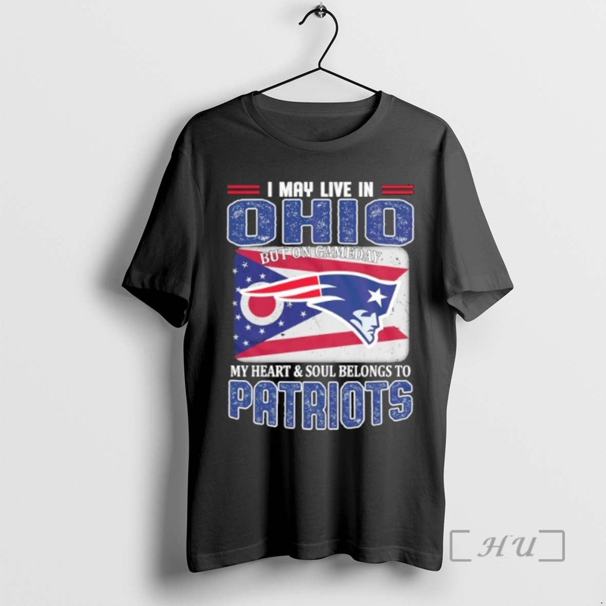 Trending I May Live In Ohio But On Gameday My Heart Soul Belongs To Patriots T-Shirts, Hoodie, Sweatshirt | CoreVibeTees.com