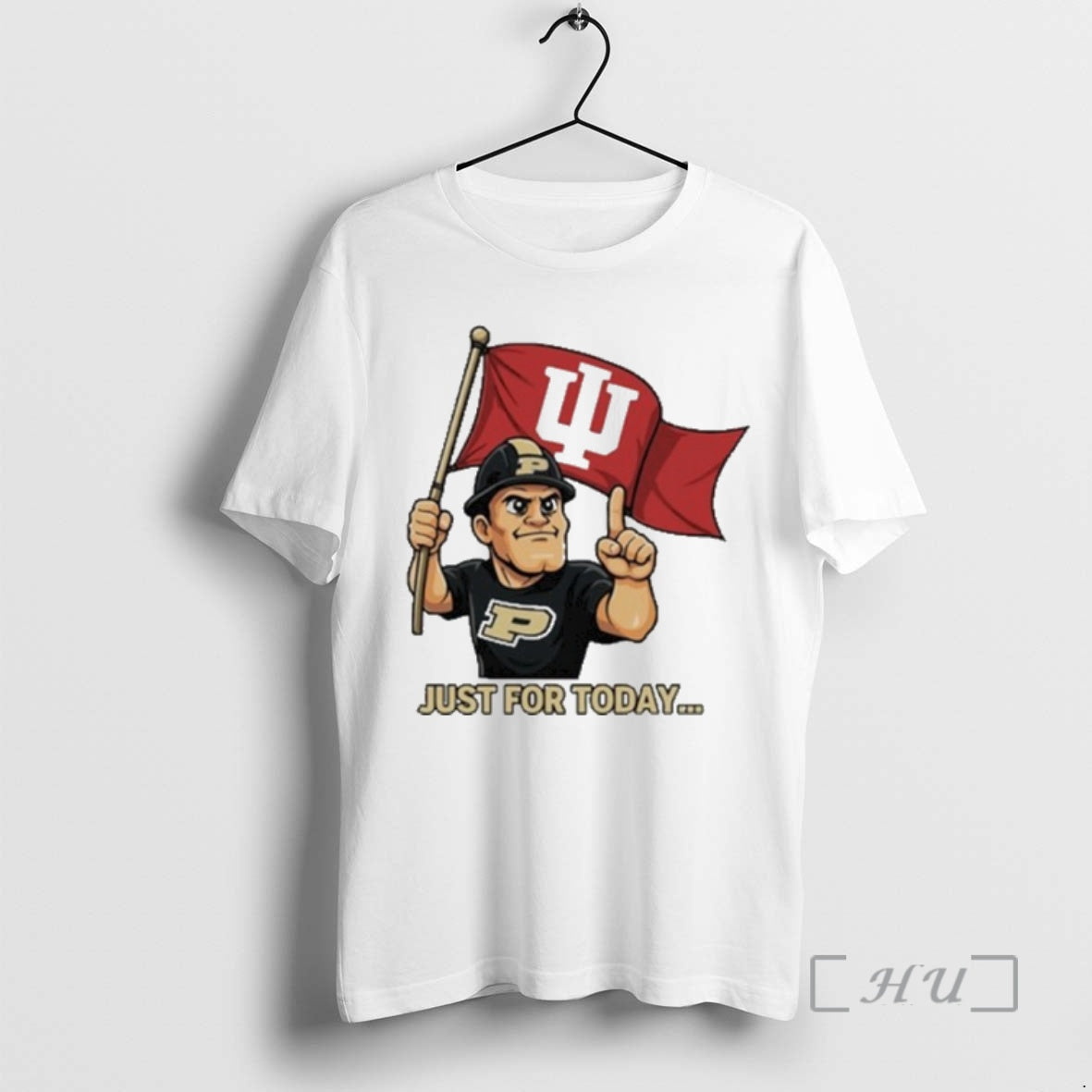 Trending Iu Football Just For Today Purdue Pete With Flag T-Shirts, Hoodie, Sweatshirt | CoreVibeTees.com