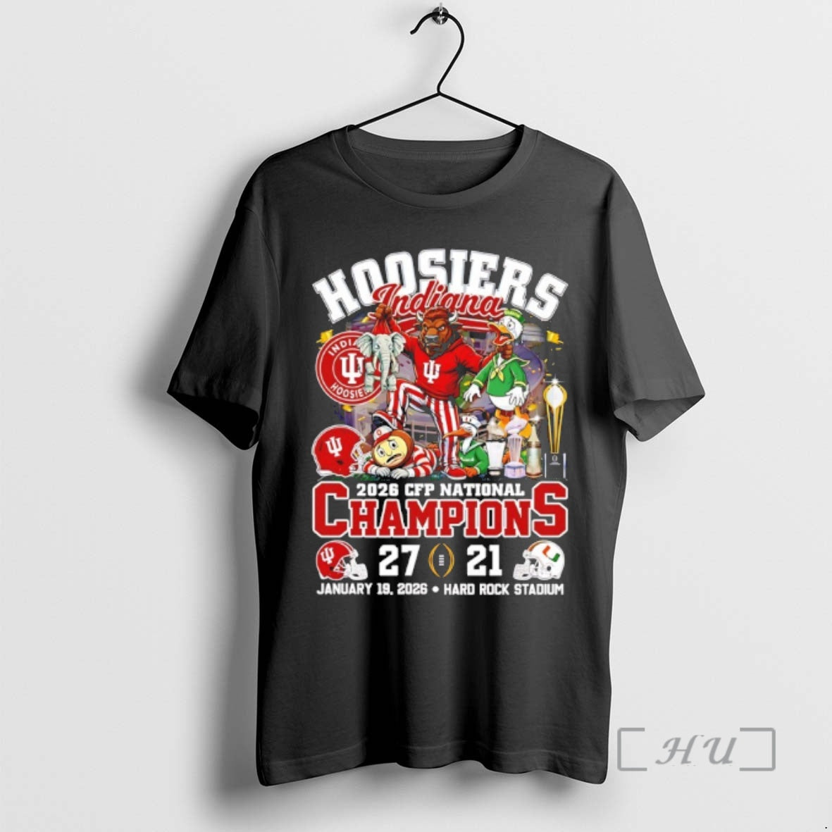 Trending Indiana Beat Miami 2026 College Football National Champions Mascot T-Shirts, Hoodie, Sweatshirt | CoreVibeTees.com