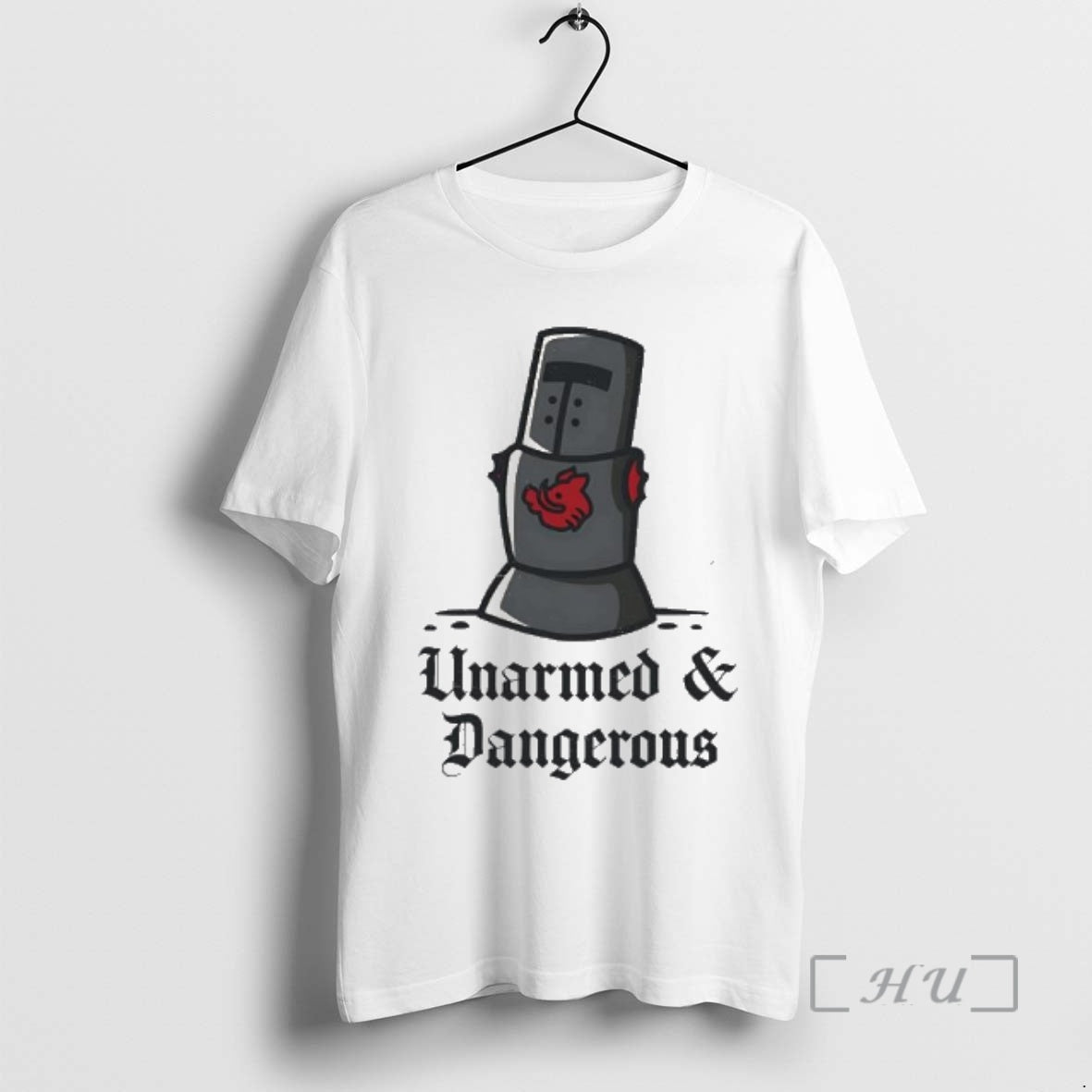 Trending Monty Python Black Knight Missing Arms Medieval Armor Movie Quote Illustration Unarmed And Dangerous T-Shirts,...