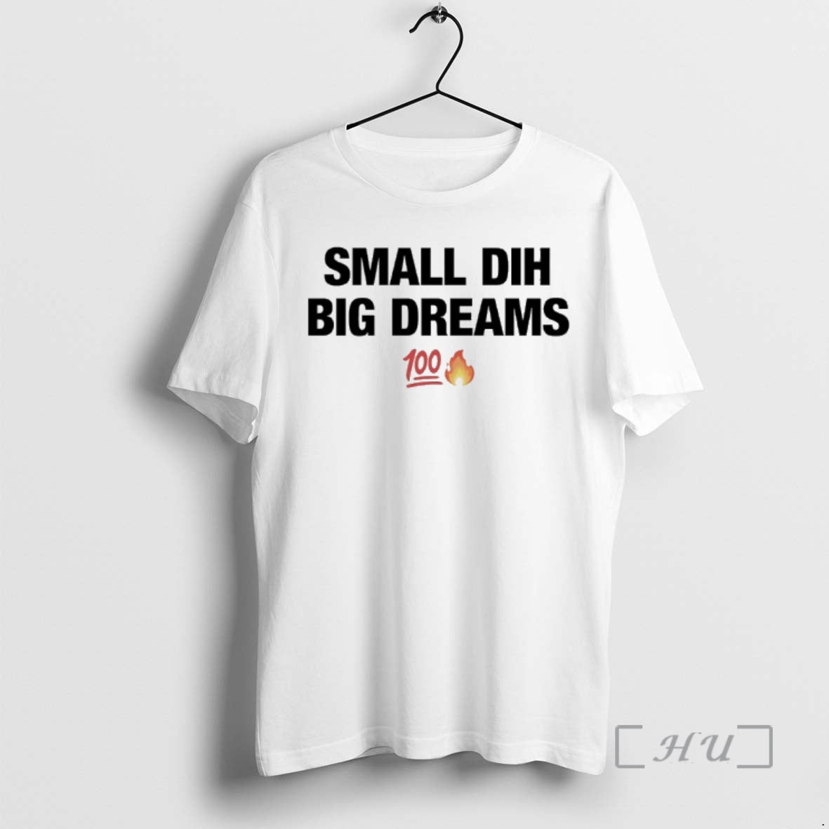 Trending Small Dih Big Dreams 100 Fire Emoji Icon T-Shirts, Hoodie, Sweatshirt | CoreVibeTees.com