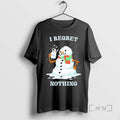 Trending Snowman I Regret Nothing Christmas T-Shirts, Hoodie, Sweatshirt | CoreVibeTees.com