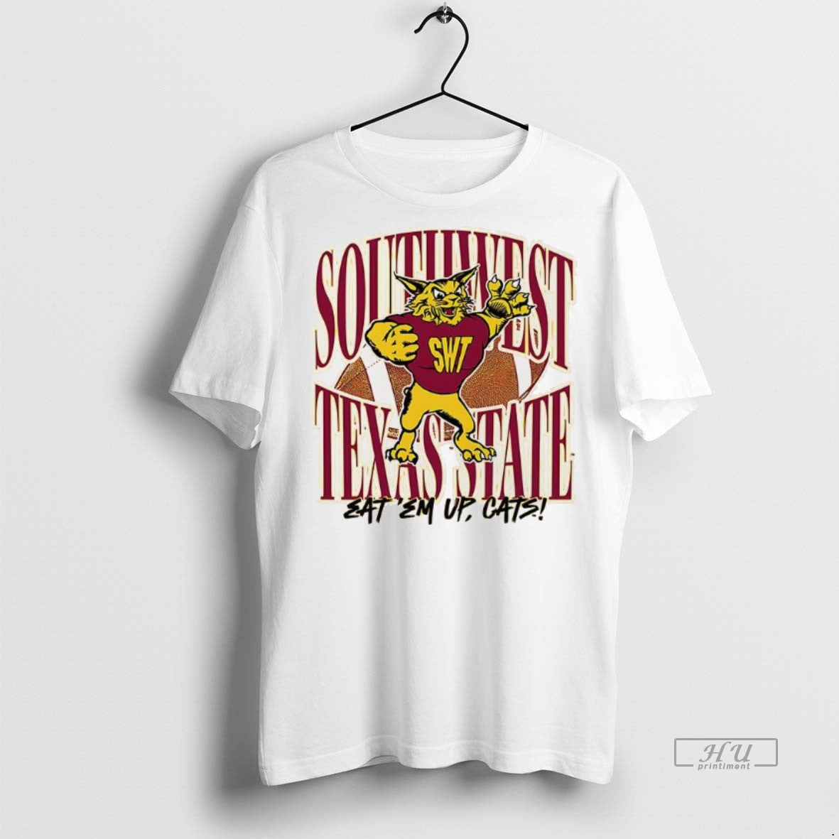Trending Southwest Texas State 1990s Eat Em Up Cats Mascot Tee Shirt Sweater