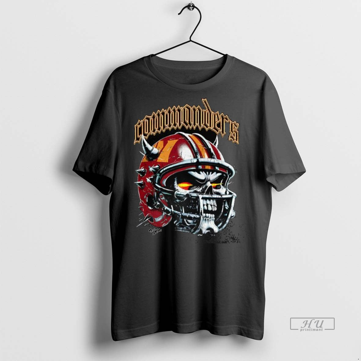 Trending Washington Commanders Football Skull Helmet Halloween Tee Shirt Sweater