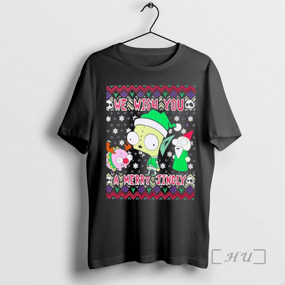 Trending We Wish You A Merry Jingly Ugly Christmas Black T-Shirts, Hoodie, Sweatshirt | CoreVibeTees.com