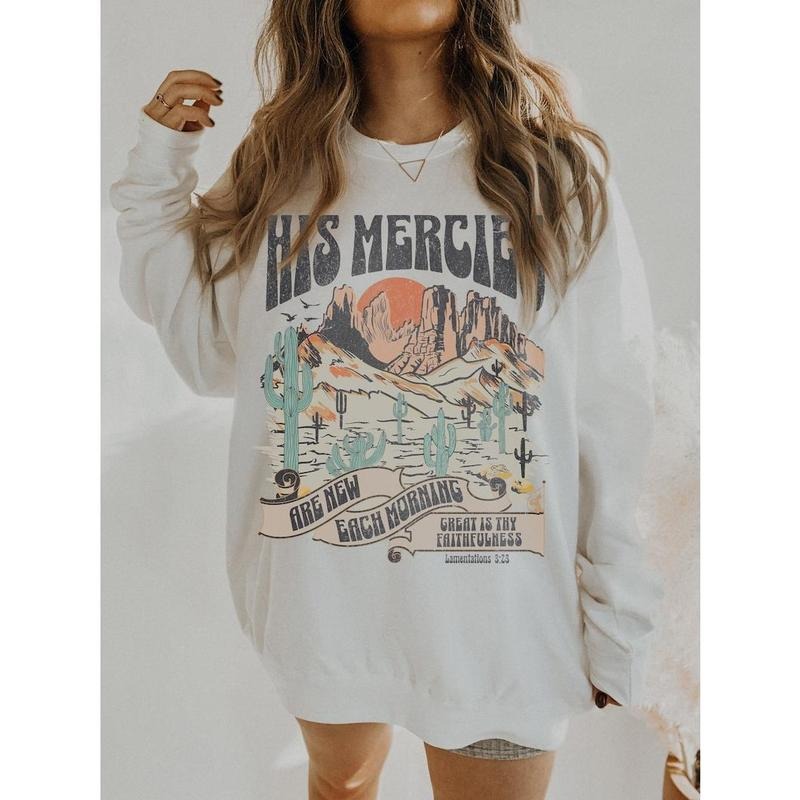 Trendy Christian Sweatshirt His Mercies Are New Bible Verse Shirt Religious Sweatshirt Jesus Sweatshirt Faith Crewneck Christian Apparel  T-shirt, sweater and Hoodiestyle{n002}2
