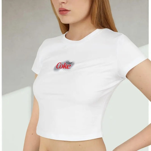 Trendy Diet Coke baby tee for soda lovers! This aesthetic crop top is perfect for Y2K, retro, and vintage looks. Cute Coca-Cola gift!
