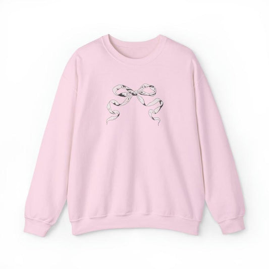 Trendy Ribbon Sweatshirt, Pink Coquette Sweatshirt, Aesthetic Shirt, Coquette Shirt, Bow Sweatshirt, Ribbon Valentine Sweater
