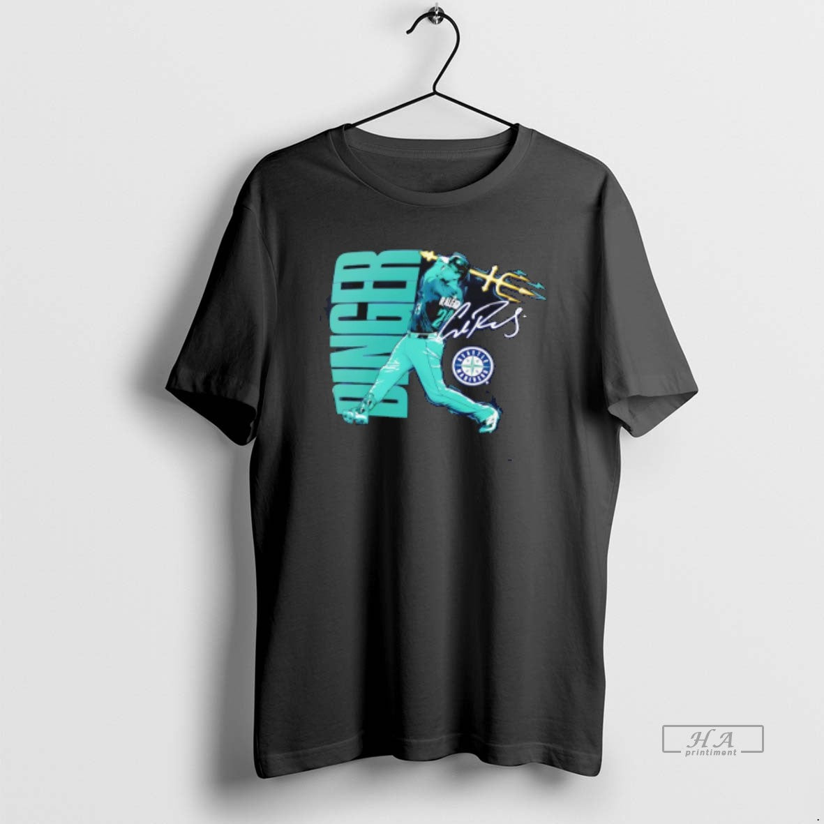 Trendy Seattle Mariners Cal Raleigh Swing Signature