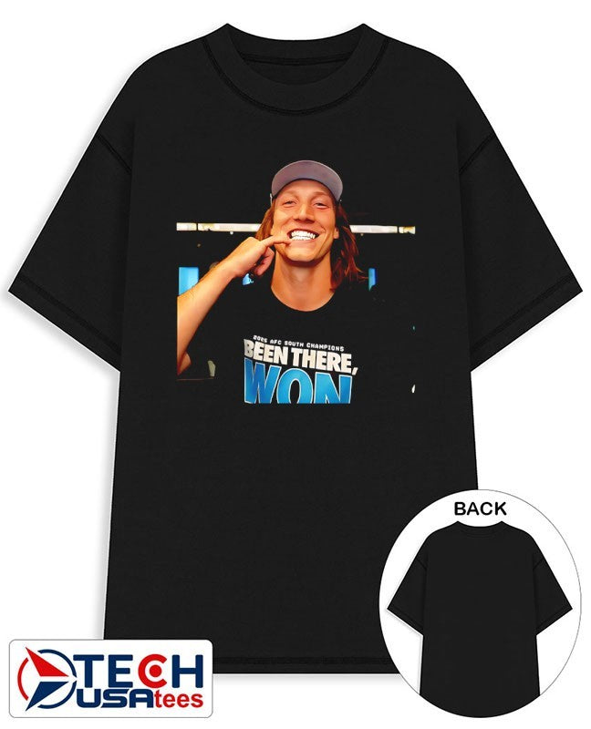 Trevor Lawrence Teeth Grillz wearing been there won that shirt