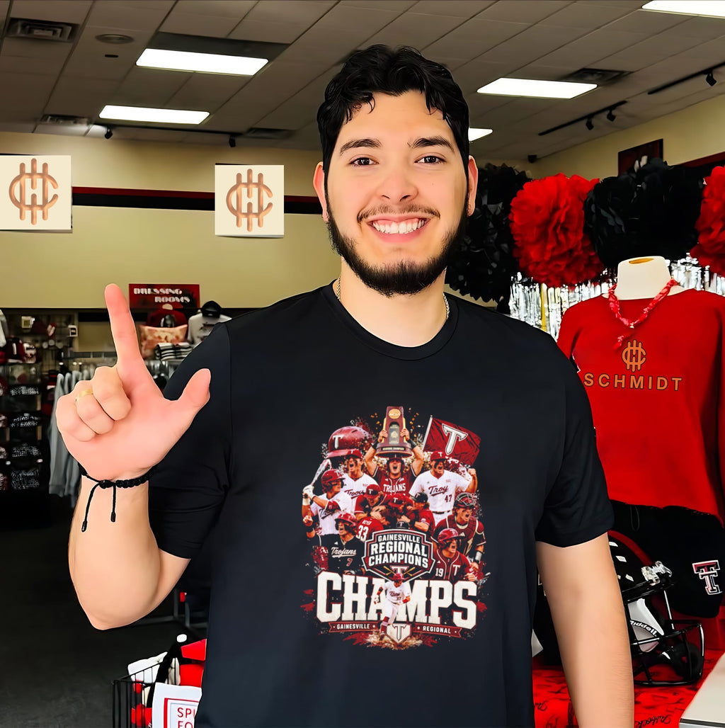 Troy Trojans Baseball 2026 Gainesville Regional Champs shirt