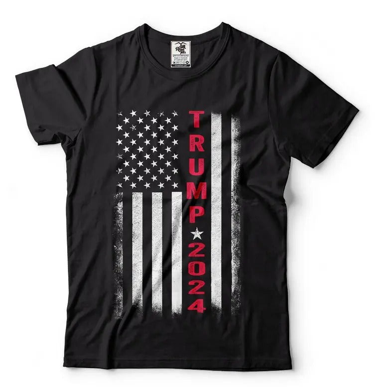 Trump 2024 American Flag Vintage T-Shirt MAGA trump 2024  sweater and hoodie