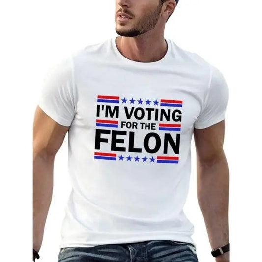Trump 2024 Mens T-Shirt, Fashion Short Sleeve Cotton T-Shirt, Mens Tshirt Comfort-Fit Crew Neck T-Shirt - Ultra-Soft, Breathable, Moisture-Wicking, Casual Summer Tee - Perfect for eryday Wear and Outdoors Activities Made in USA