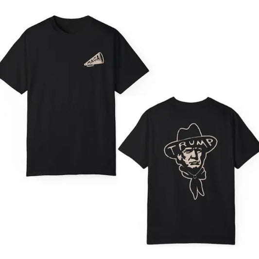 Trump Cowboy T-Shirt, Western Donald Trump Shirt, Cowboy Trump Shirt, MAGA T-Shirt, Election 2024 Shirt, Funny Conservative Tee, President Shirt