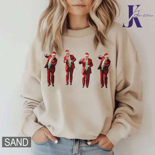 Trump Dance Christmas Shirt, Funny Trump Comfort Colors Shirt, Christmas Republican Sweatshirt, Christmas Santa Trump Sweater, Republican Gift, Trump 2024