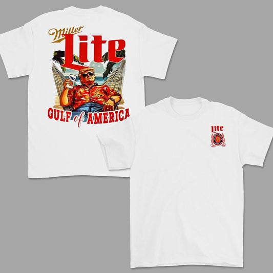 Trump Gulf Of America Miller Lite T-shirt, Trump Gulf Of Us America Est 2025 T-Shirt - For Men And Women - Trendy Shirt