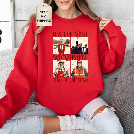 Trump It's The Most Wonderful Time Sweatshirt, Trump Christmas Tee, President Trump Victory Tee, Funny Christmas Tee, Trump Christmas Humor