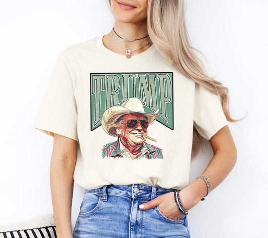 Trump Shirt Western Trump Tee Cowboy Shirt Make America Great Trump Daddy Shirt MAGA Trump President Tee Donald Trump Funny Republican Gift
