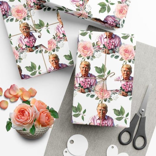Trump Wrapping Paper, Rose wrapping paper, Gift Wrap Papers