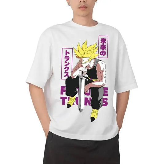 Trunks T2 Dragon Ball Collection - Unisex Anime Tshirt,  Short-Sleeve, Casual Style, Round Neckline, Printed Design, Regular Sleeves, Standard Length, Adult Size, Knit Construction, Perfect for Casual Outings Sweatshirt, Hoodie, Comfort Colors