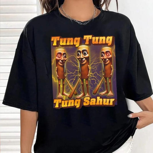Tung Tung Tung Sahur Funny Baseball Bat Meme T-shirt, Italian Brainrot Shirt, Dank Memes Tshirt, Casual Unisex Tee Funny Meme Gift, Gift for Mom, Menswear Top, women top, Gift For menswear