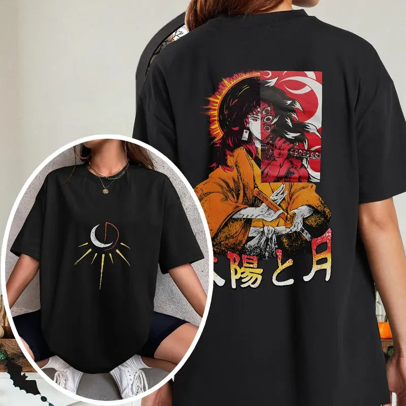 Twin Brothers Moon Star Kokushibo and Yoriichi Shirt, Kokushibou twin brother Yoriichi Shirt, Demon Slayer t-shirt, Anime sweatshirt hoodie, Anime lover t-shirt