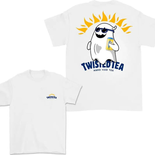 Twisted Tea Ghost Halloween 2 Sided T-Shirt, Twisted Tea Shirt For Men And Women, Halloween Trendy Shirt, Full Color, Classic Fashion, Tee Print