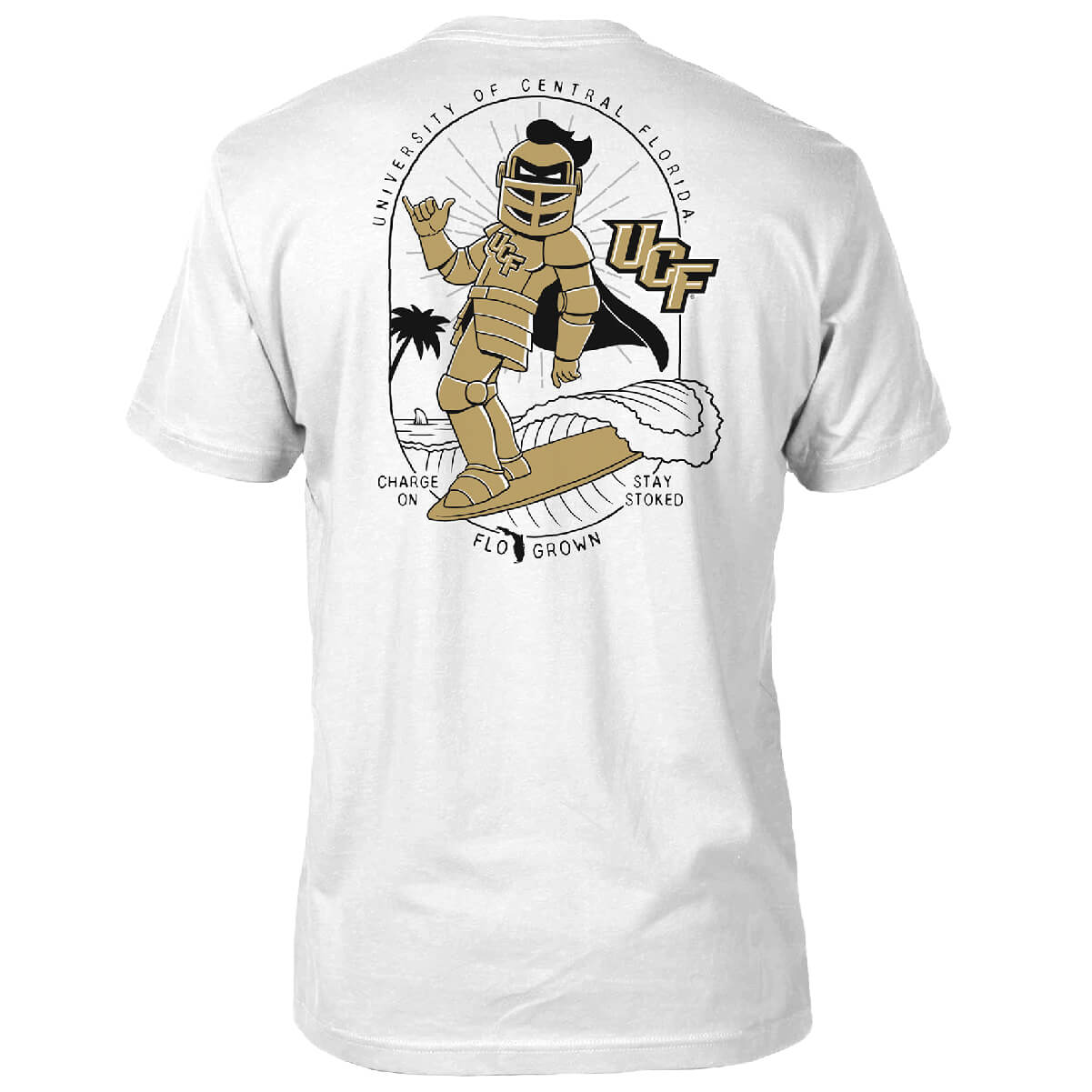 UCF Knights Knightro Surfer Tee Hoodie, Sweatshirt | CoreVibeTees.com (Image 1)