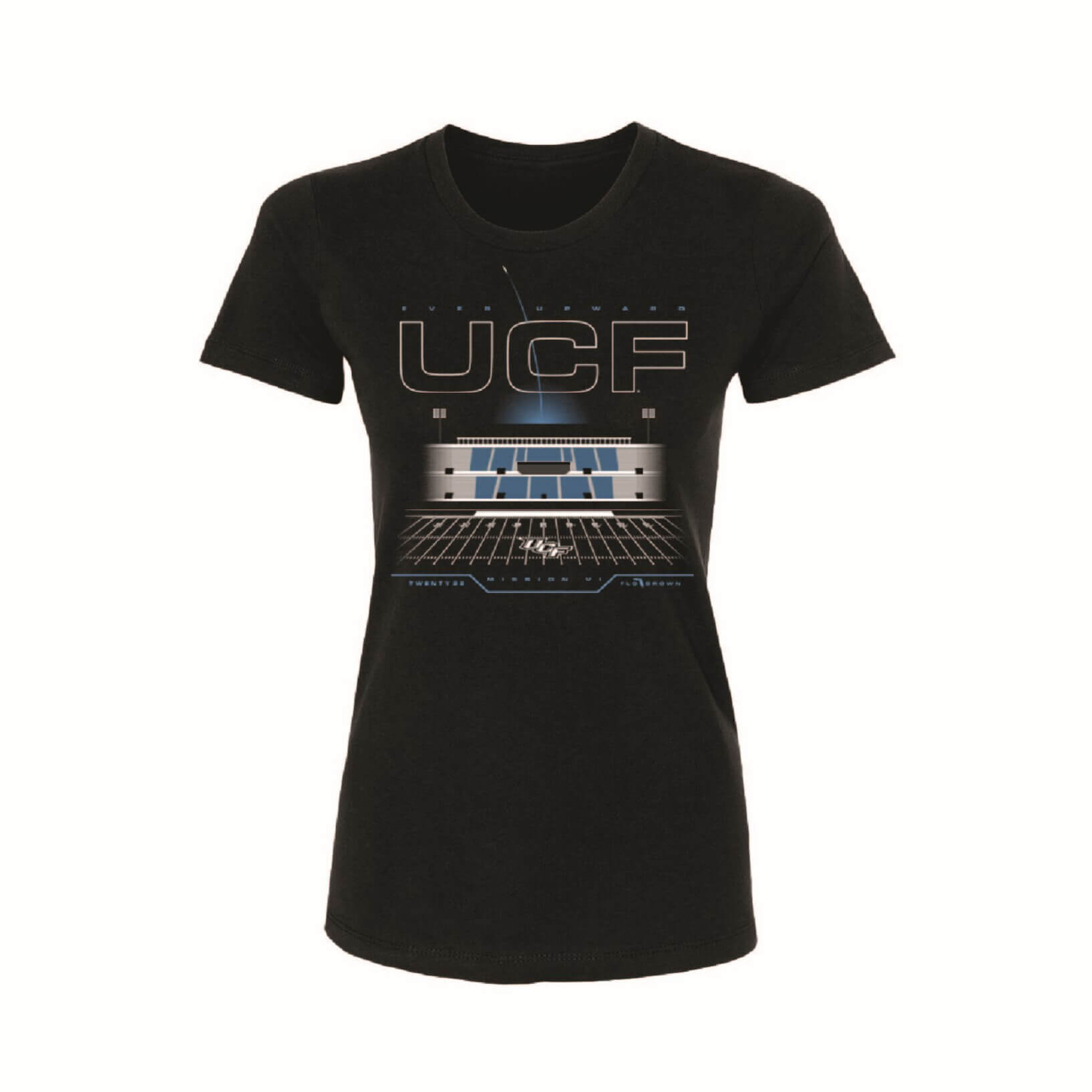 UCF Knights Ever Upward Fitted Women's Tee Hoodie, Sweatshirt | CoreVibeTees.com (Image 1)