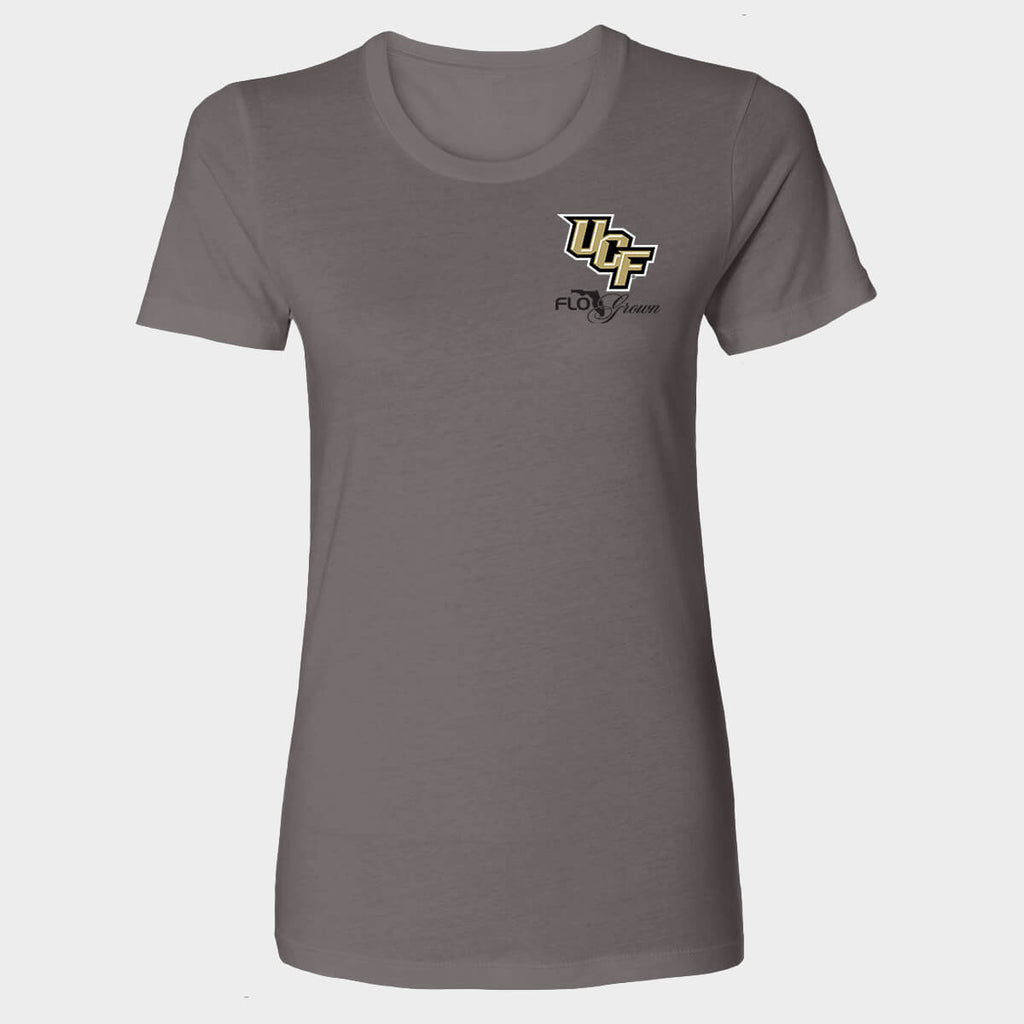 UCF Knights Hibiscus Flag Fitted Womens Tee Hoodie, Sweatshirt | CoreVibeTees.com (Image 2)