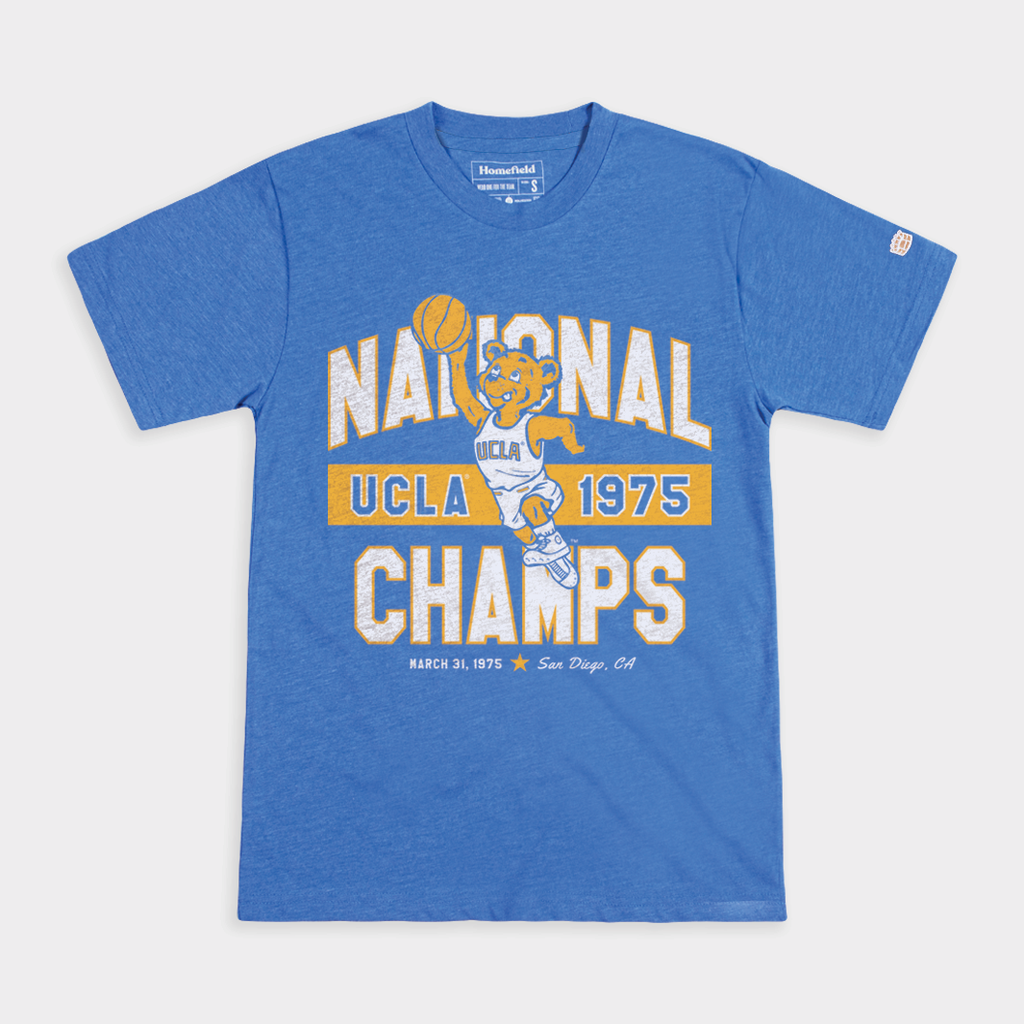 UCLA Men's Basketball 1975 National Champs Tee Hoodie, Sweatshirt | CoreVibeTees.com (Image 1)